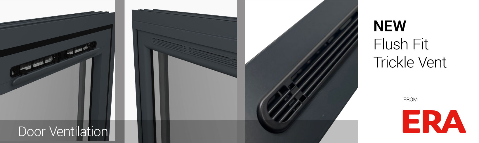 Flush trickle vents for door ventilation 