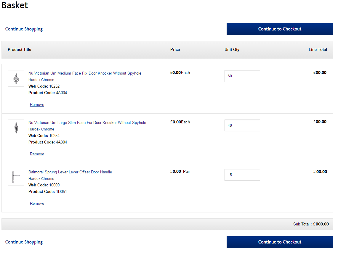 View Basket Screen Capture View Basket Screen Capture