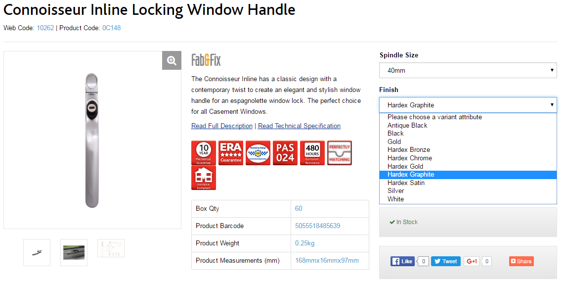 Configuring Product Options - Finish Configuring Product Options - Finish